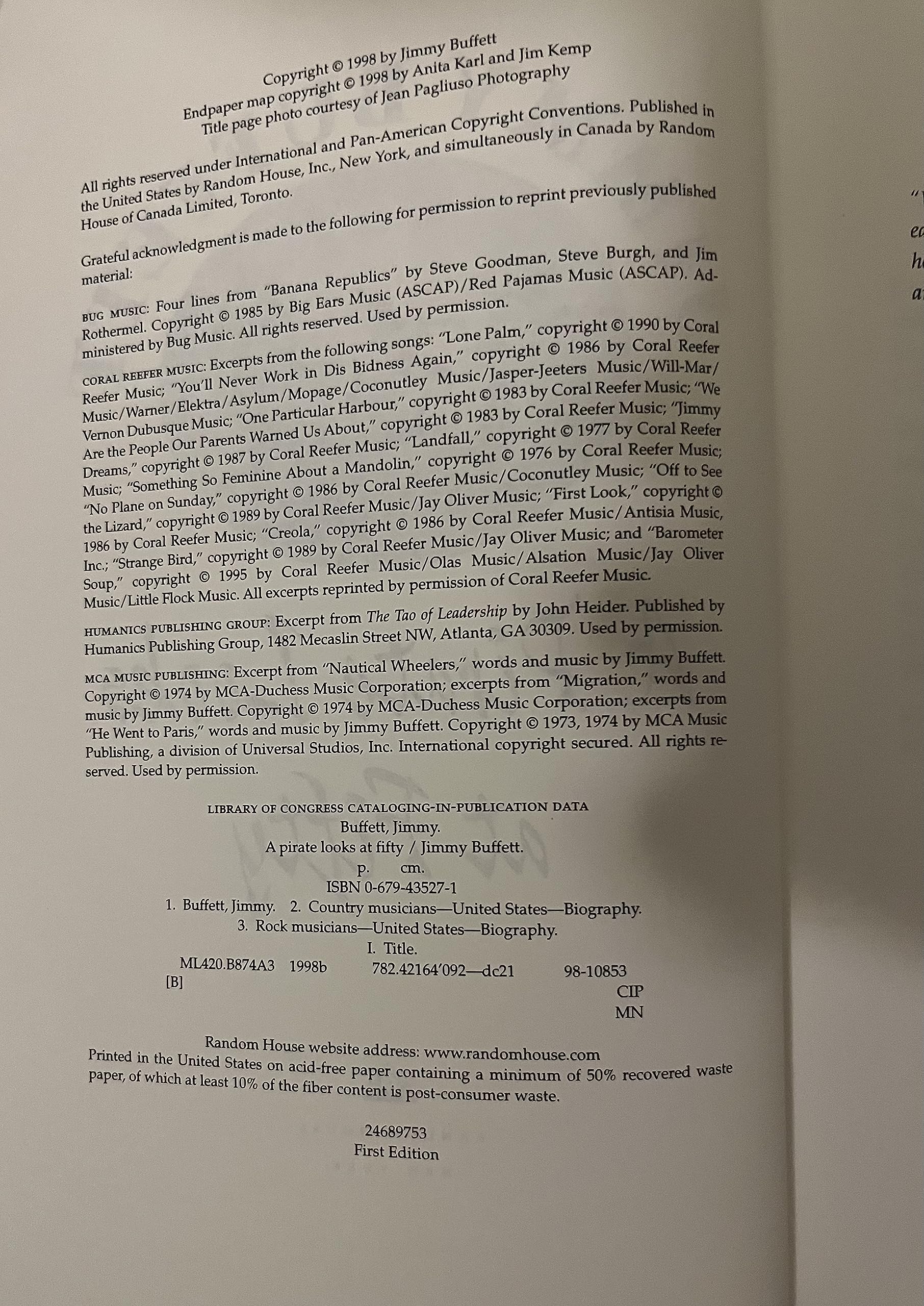 A Pirate Looks At Fifty-used