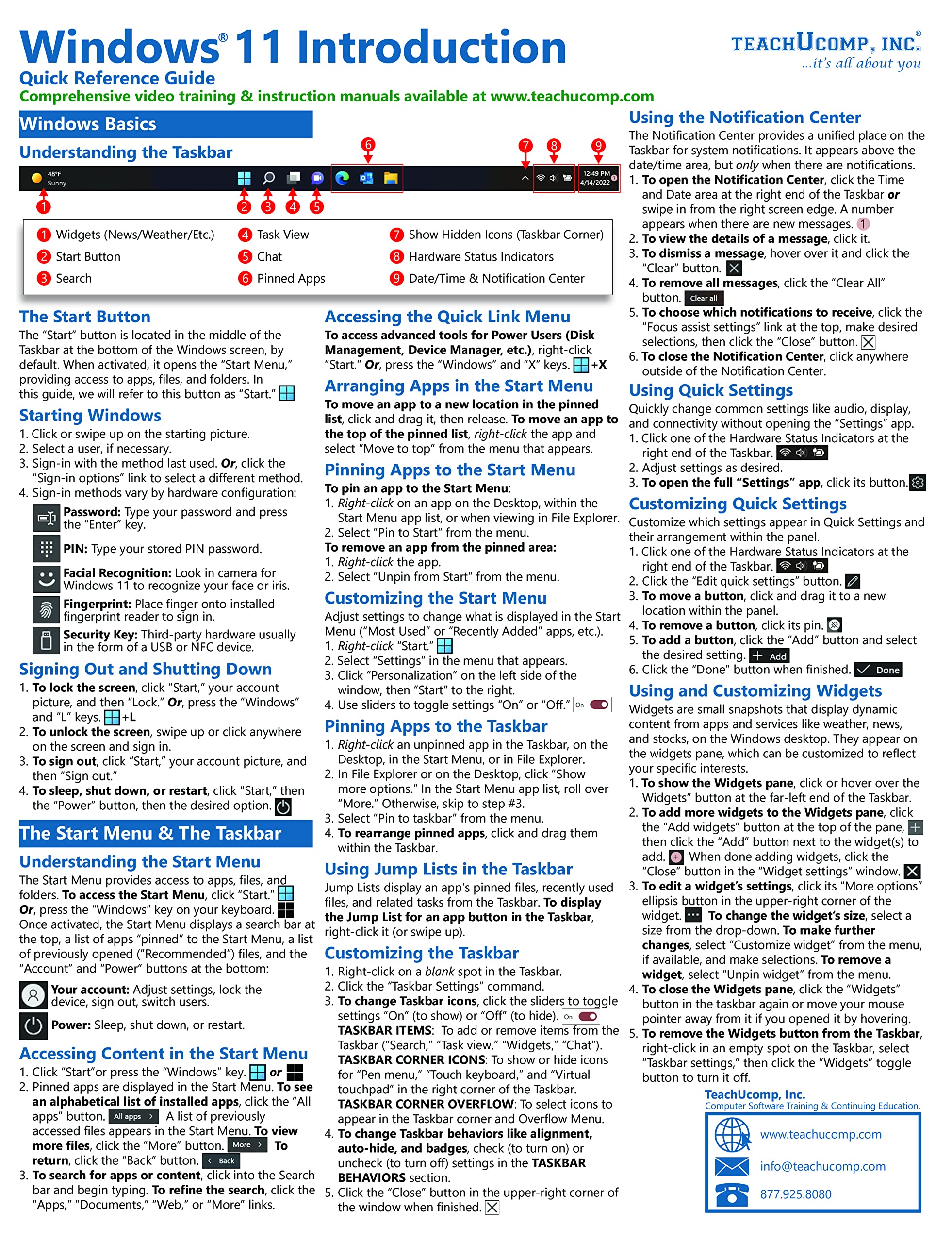 Windows 11 Quick Reference Training Tutorial Guide (Cheat Sheet Of Instructions, Tips & Shortcuts  Laminated)
