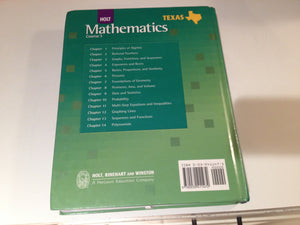 Holt Mathematics: Student Edition Course 3 2007,New