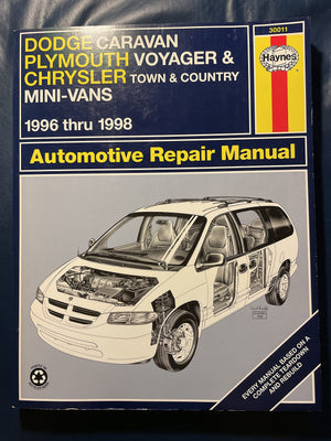 Dodge Caravan, Plymouth Voyager, Chrysler Town & Country MiniVans: 1996 thru 1998 (Haynes Automotive Repair Manuals),Used