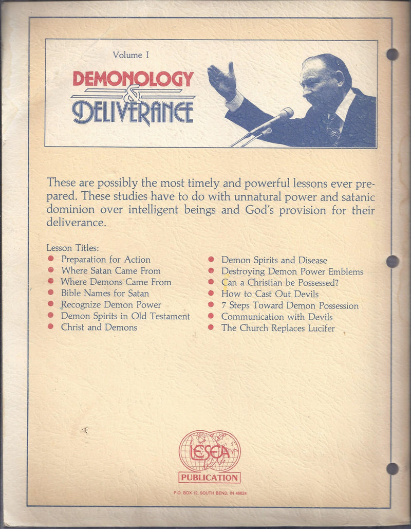Demonology & Deliverance: Principalities & powers, Volume I, STUDY GUIDE,Used