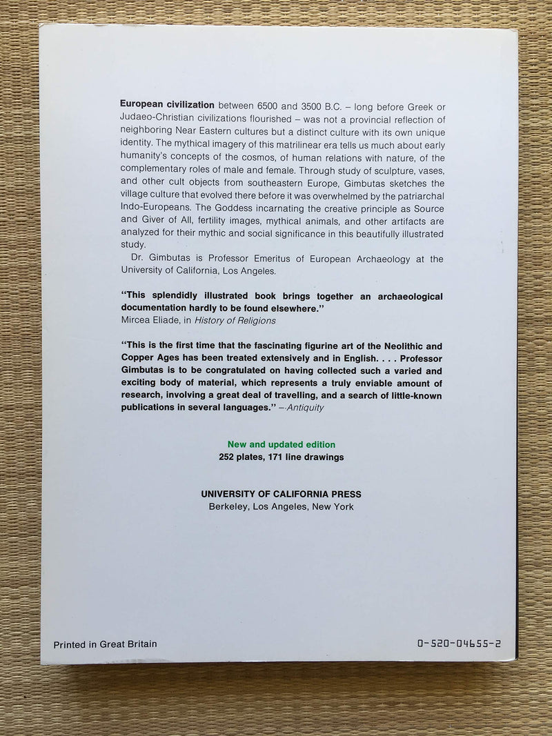 The Goddesses and Gods of Old Europe: Myths and Cult Images, New and Updated Edition,Used