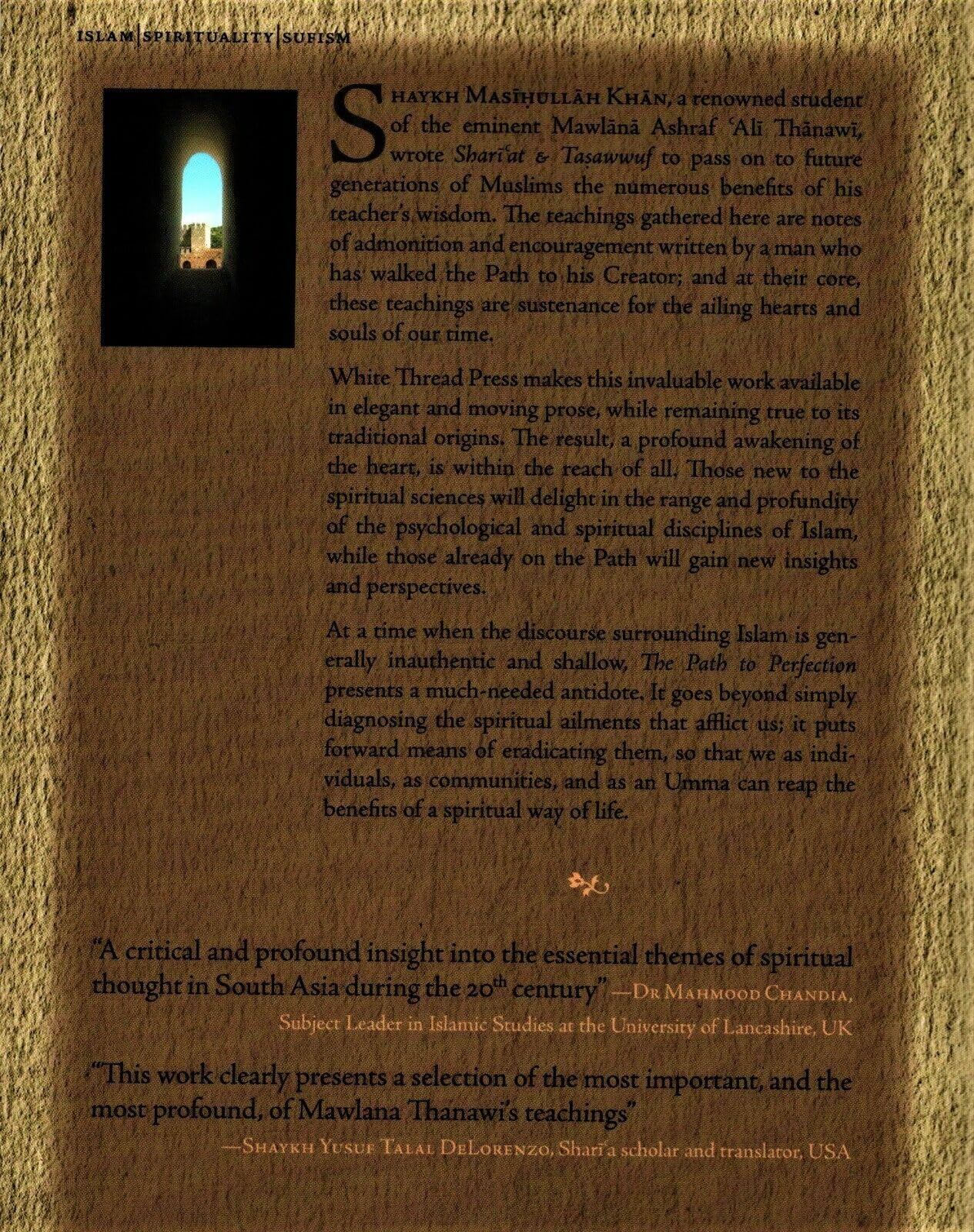 The Path to Perfection: An Edited Anthology of the Spiritual Teachings of Hakim AlUmma Mawlana Ashraf 'Ali Thanawi,Used