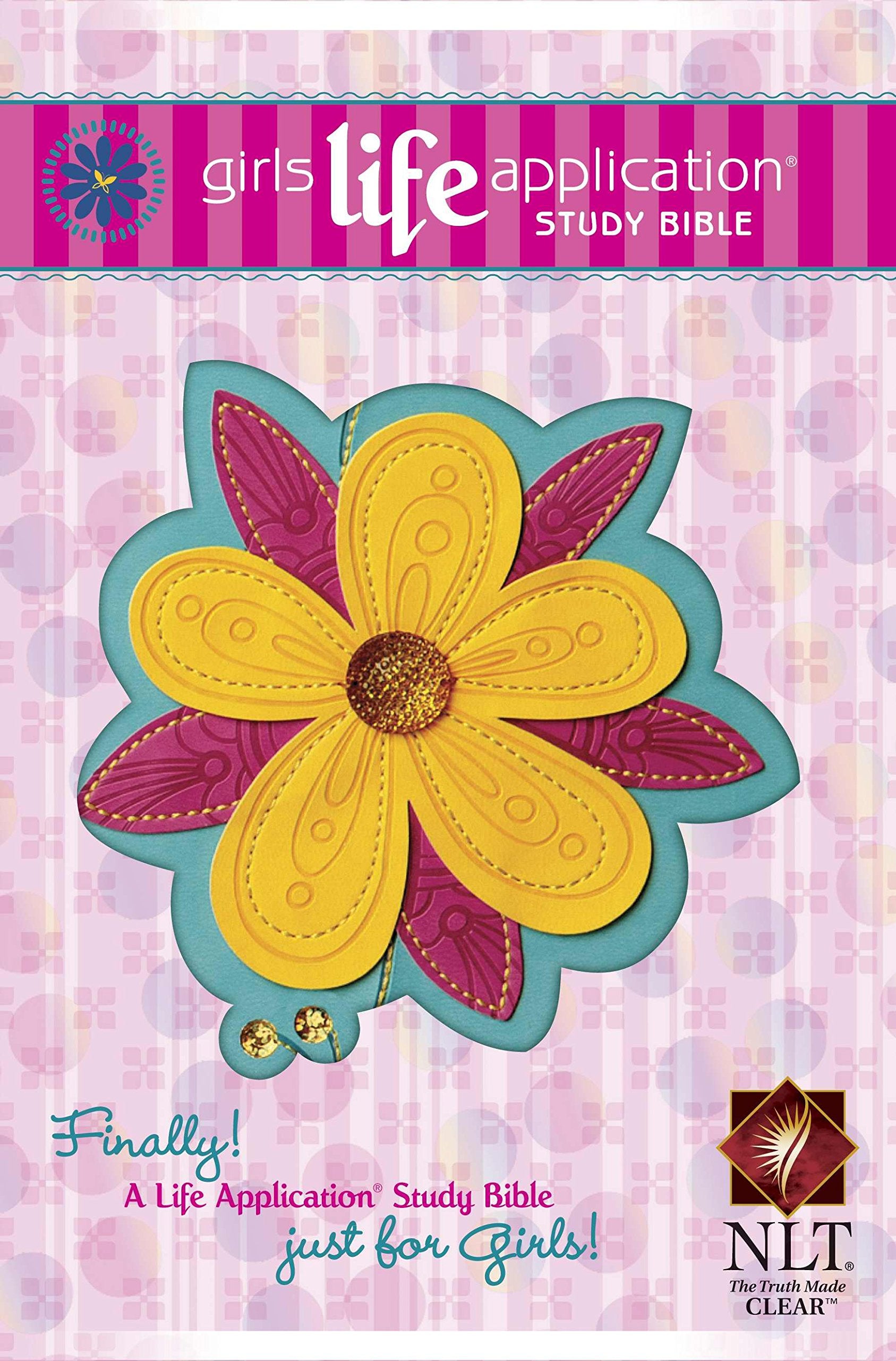 Girls Life Application Study Bible NLT, TuTone,Used