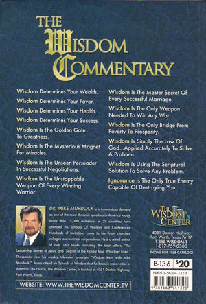 The Wisdom Commentary: Volume 1,Used