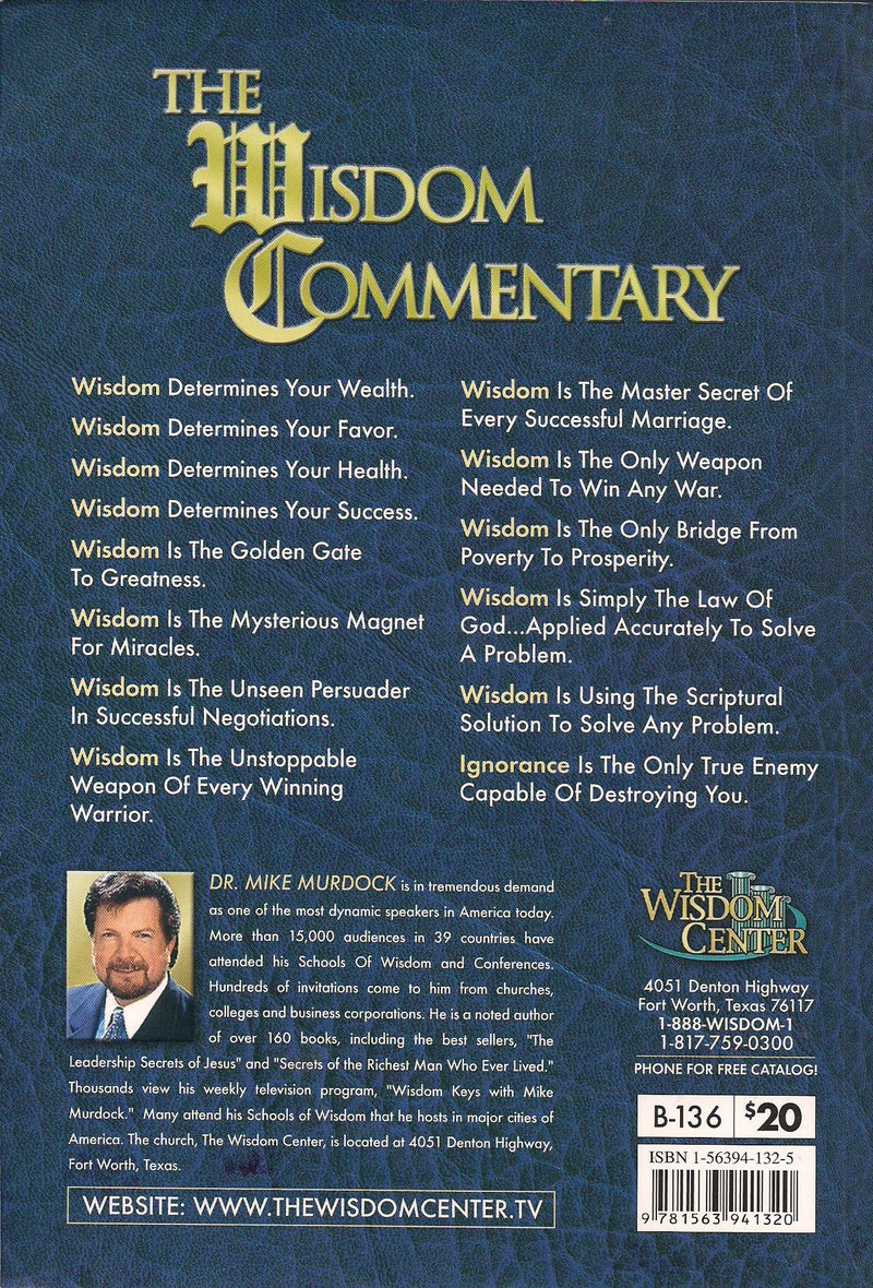 The Wisdom Commentary: Volume 1,Used