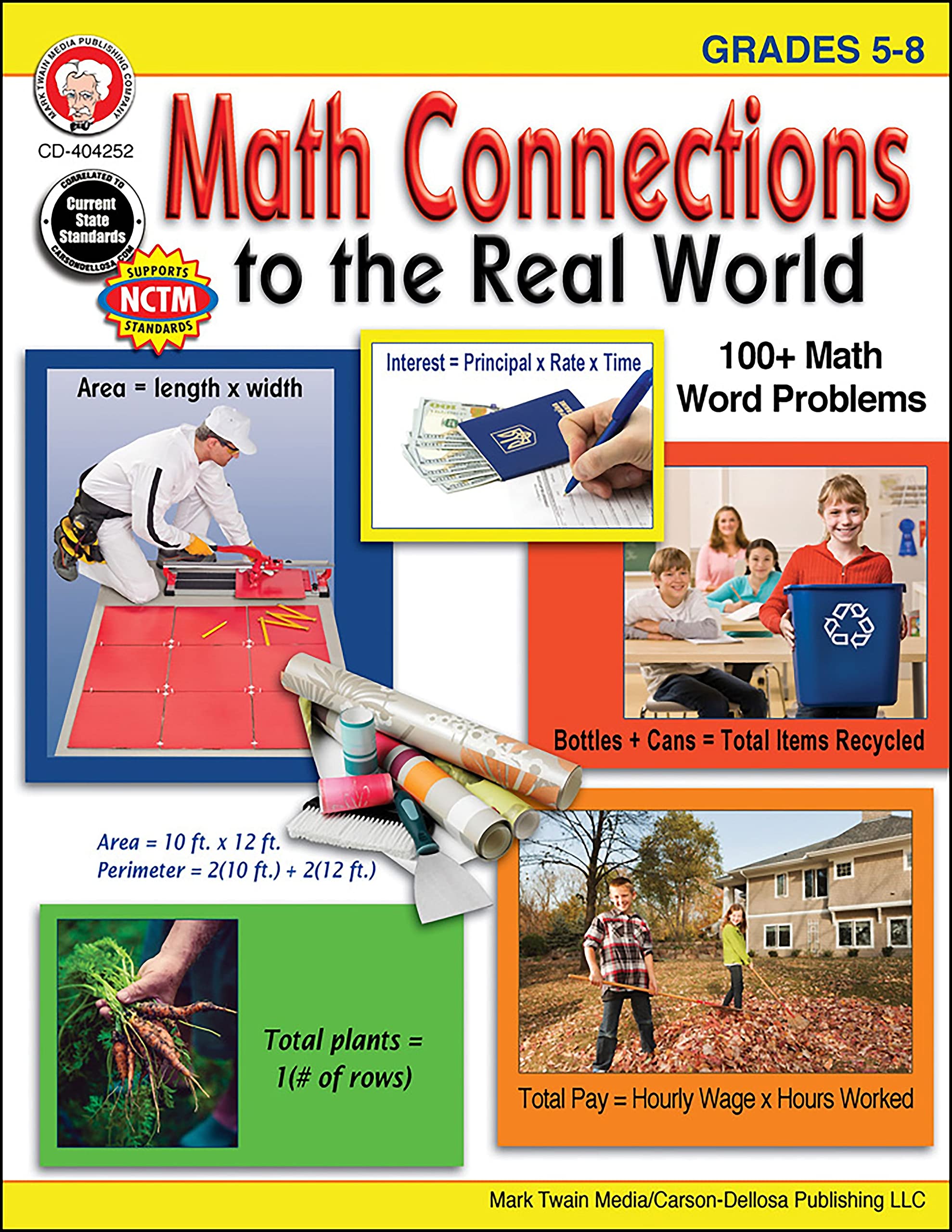 Mark Twain  Math Connections to the Real World, Grades 5  8,New