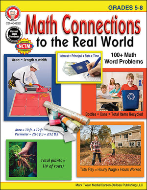 Mark Twain  Math Connections to the Real World, Grades 5  8,New