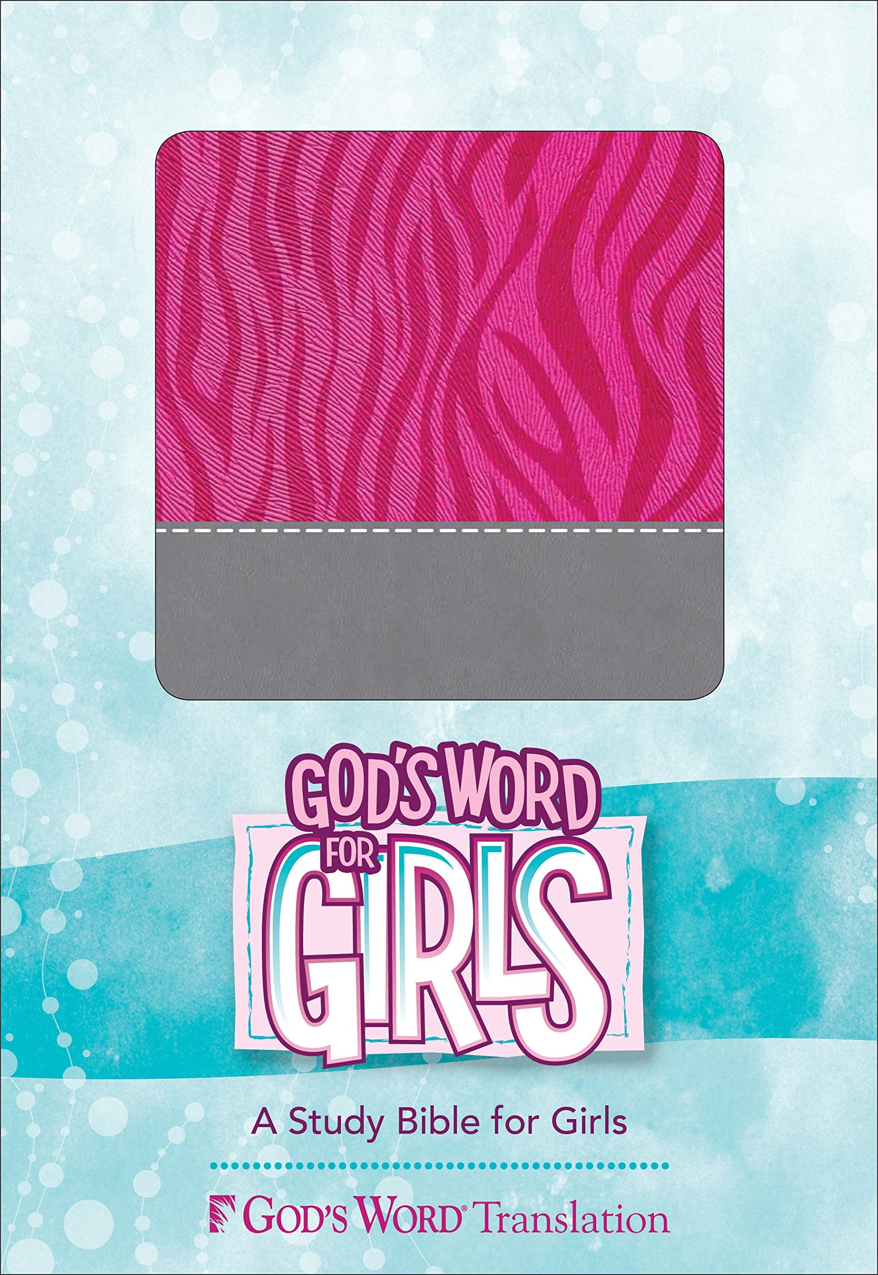 GW God's Word for Girls Pink/Silver, Zebra Print Design Duravella,Used