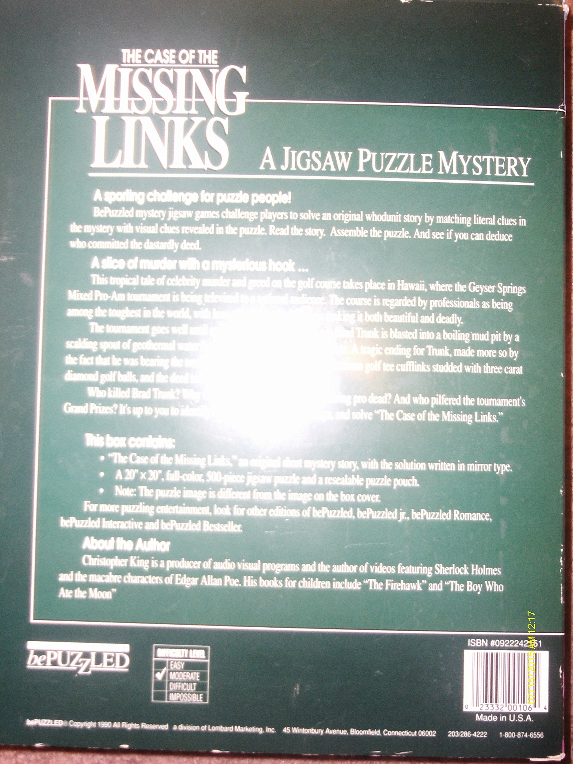 The Case of the Missing Links (Bepuzzled),Used