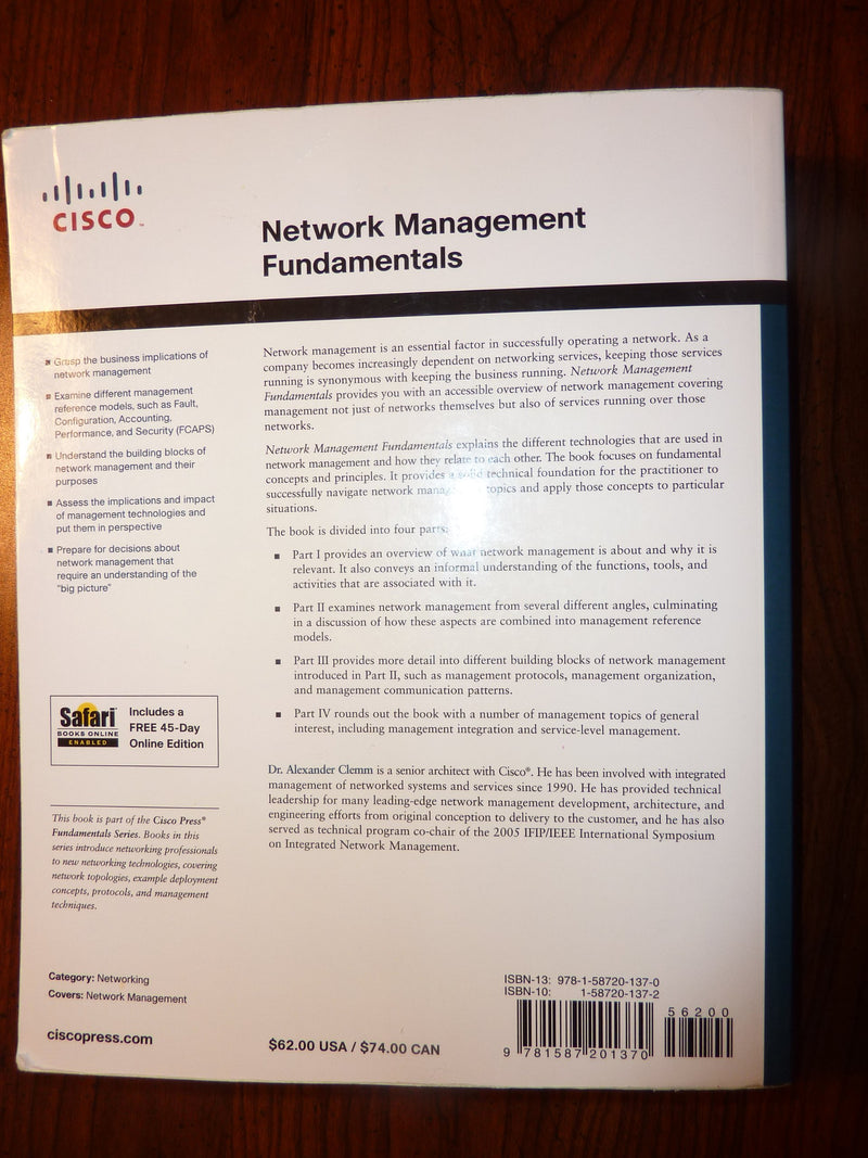 Network Management Fundamentals,Used
