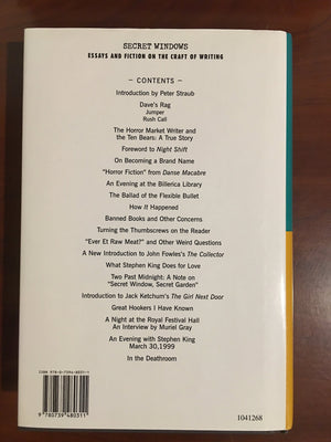 Secret Windows: Essays and Fiction on the Craft of Writing,Used