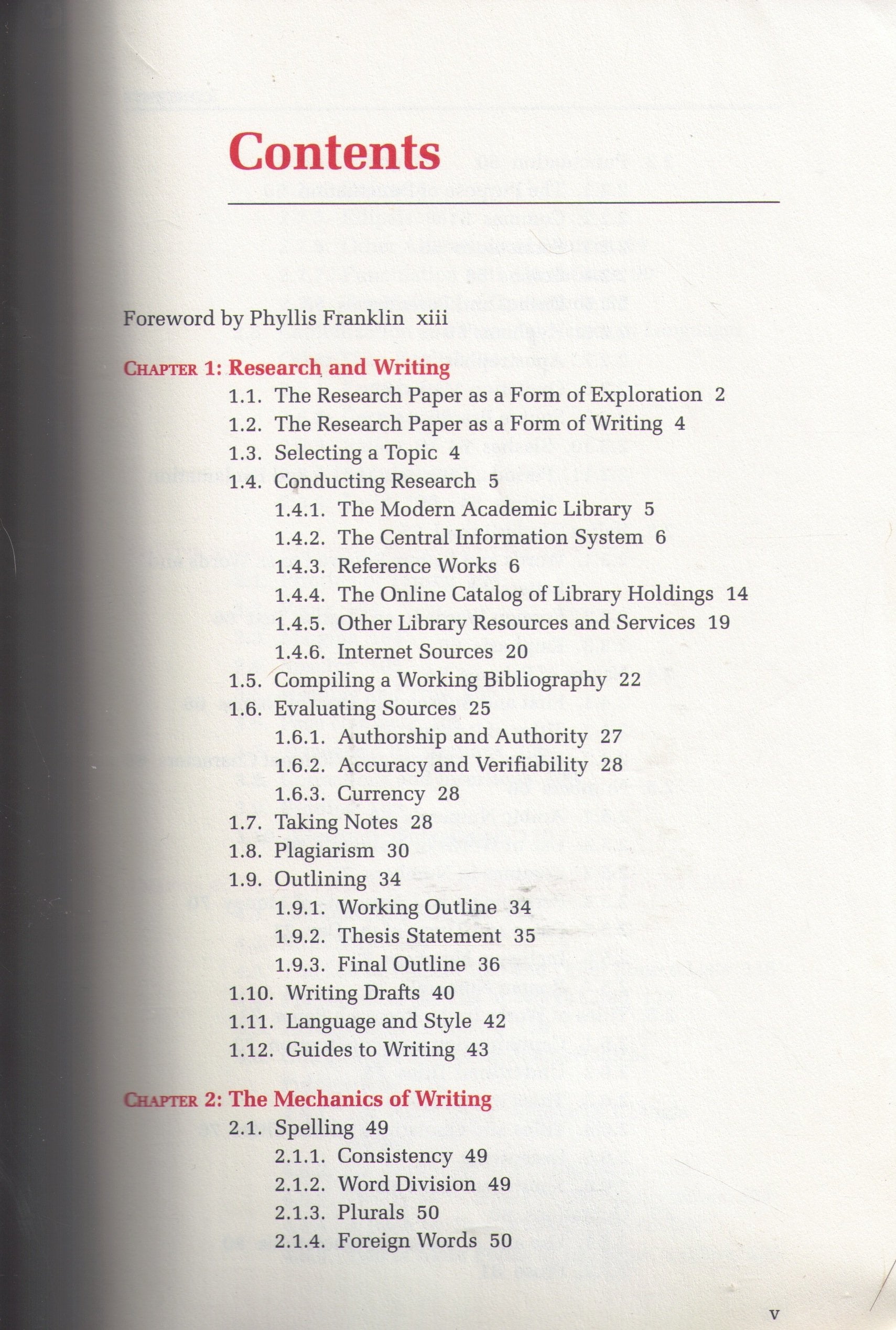 Mla Handbook for Writers of Research Papers,Used