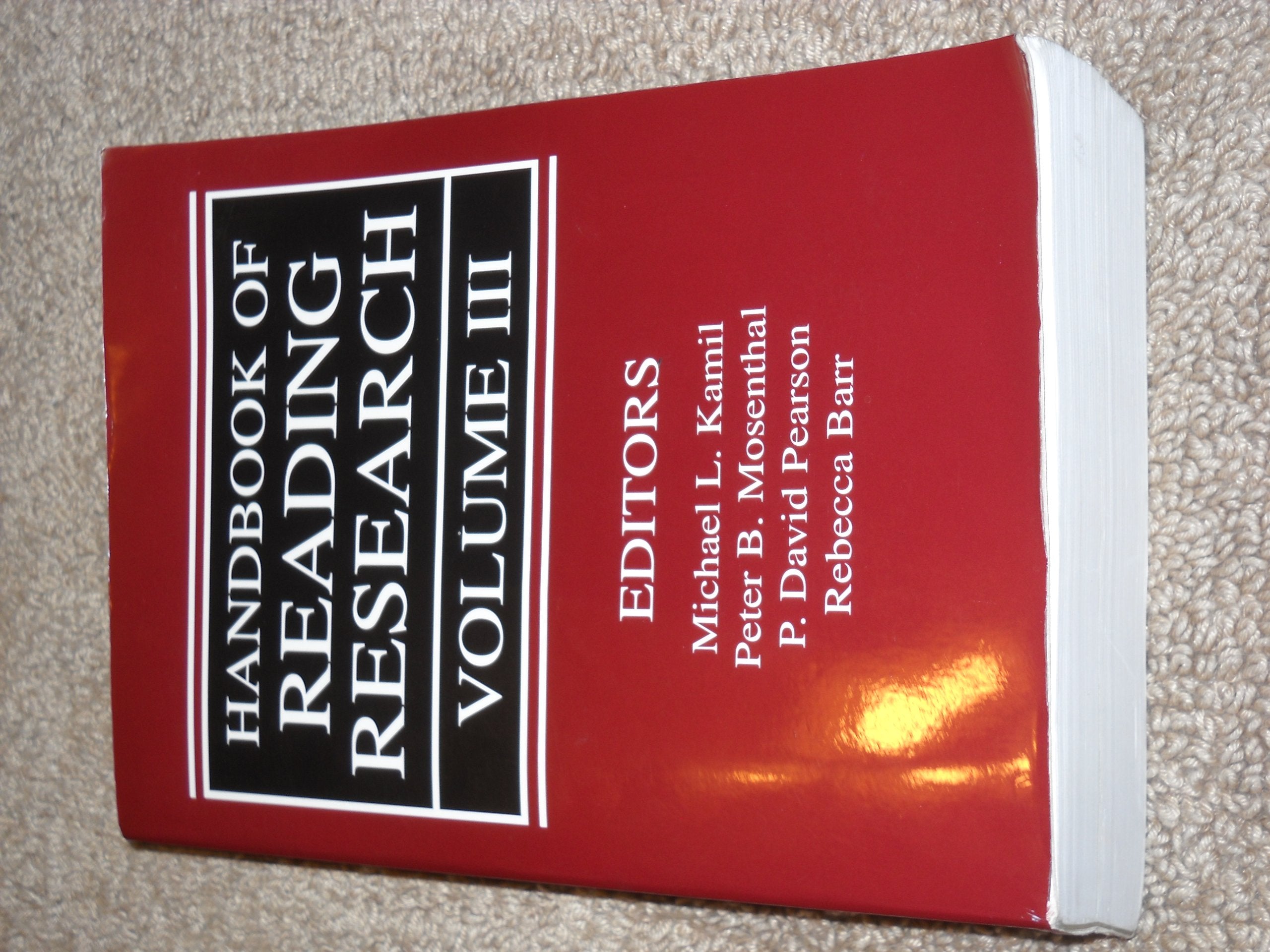 Handbook of Reading Research, Volume III,Used