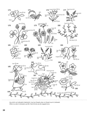Design Originals 500 Simply Charming Embroidery Designs: Easy Monograms & Motifs for Home, Holidays, Food, Animals, with Stitch Guide