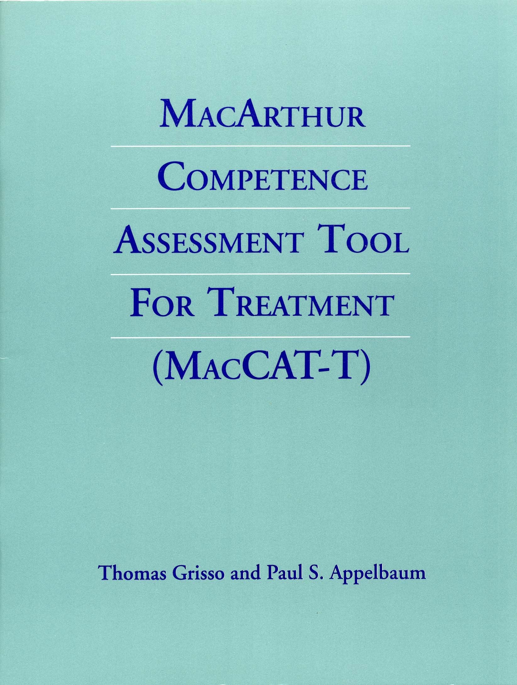 Macarthur Competence Assessment Tool For Treatment (Maccatt)