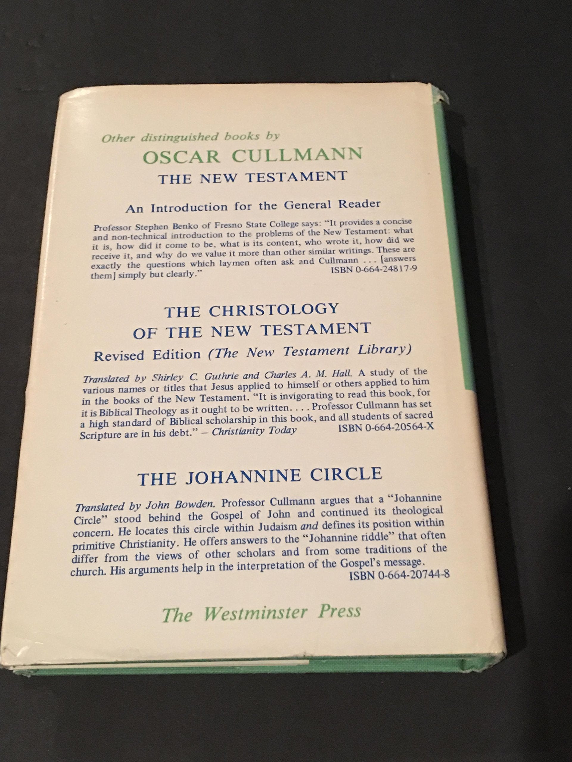 Christ and Time: The Primitive Christian Conception of Time,New