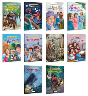 Illustrated Educational Books For Children : A Tale Of Two Cities, Great Expectations, Anne Of Green Gables And More - Classic Tales For Kids, ChildrenS Learning Story Book | Pack Of 10 Books