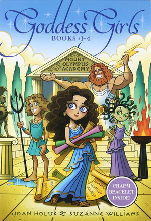 Goddess Girls Books #14 (Charm Bracelet Inside!): Athena the Brain; Persephone the Phony; Aphrodite the Beauty; Artemis the Bra,New