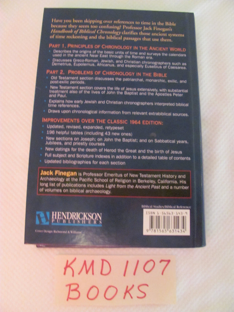 Handbook of Biblical Chronology: Principles of Time Reckoning in the Ancient World and Problems of Chronology in the Bible,Used