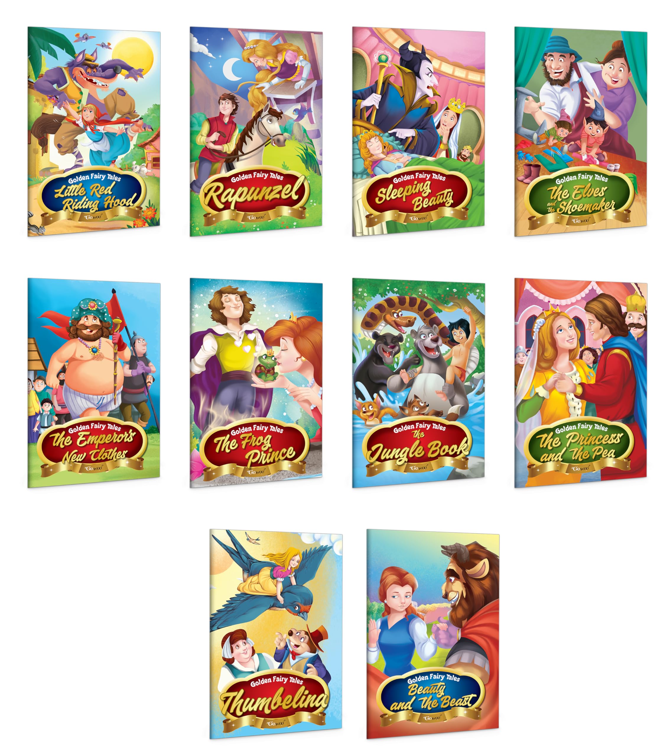 Golden Fairy Tales : A Magical Collection Of Timeless Stories For Children - Fairy Tales For Toddlers, Bedtime Story Books, Educational Fun Learning Storybook | Pack Of 10 Books