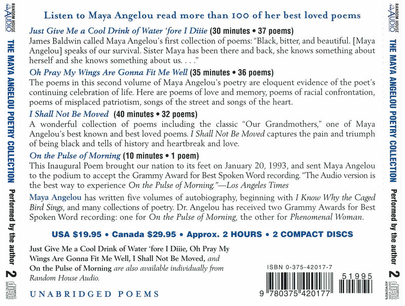 Maya Angelou Poetry Collection,Used