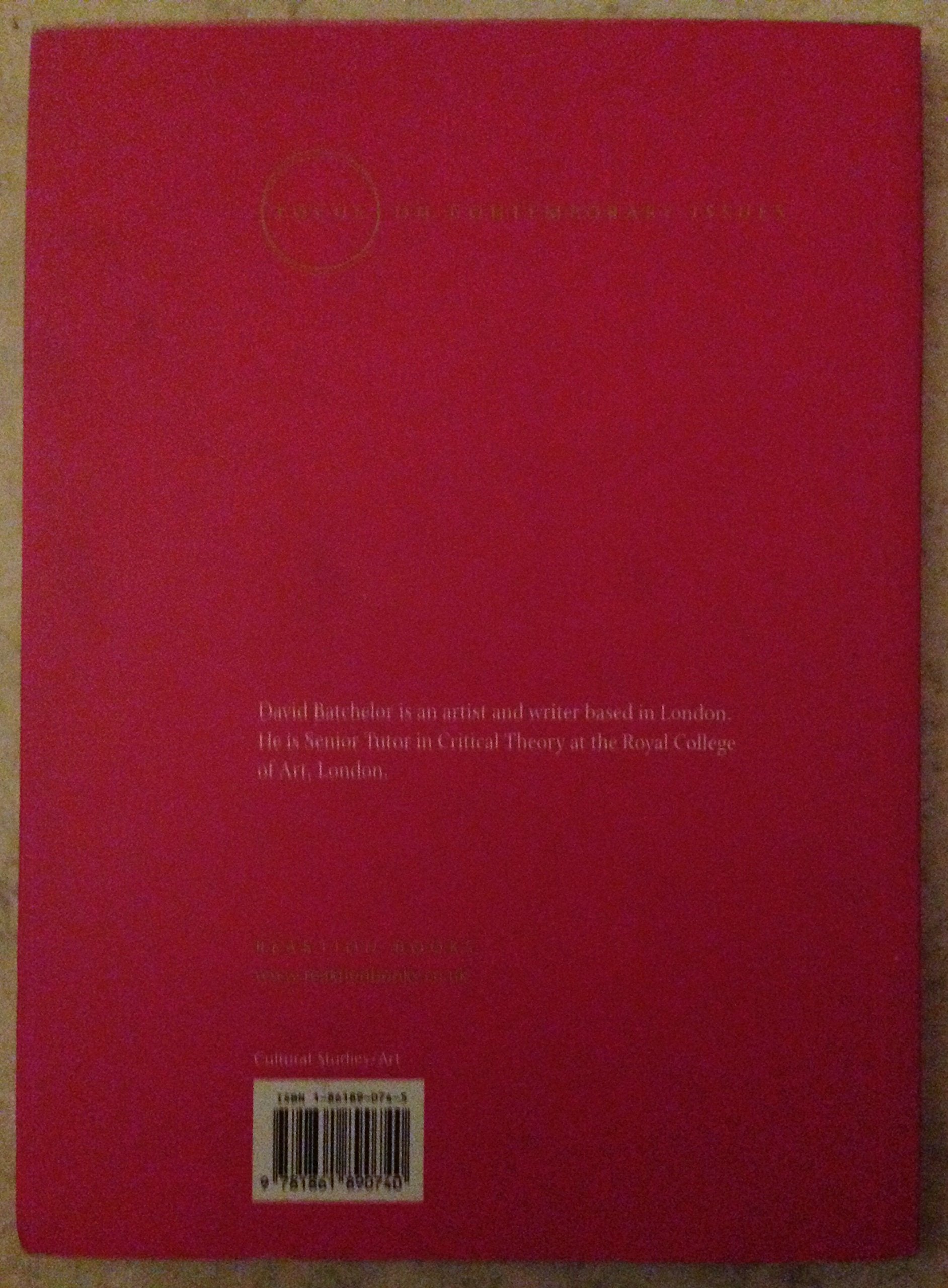 Reaktion Books Chromophobia Book - Focus on Contemporary Issues, Pink Cover