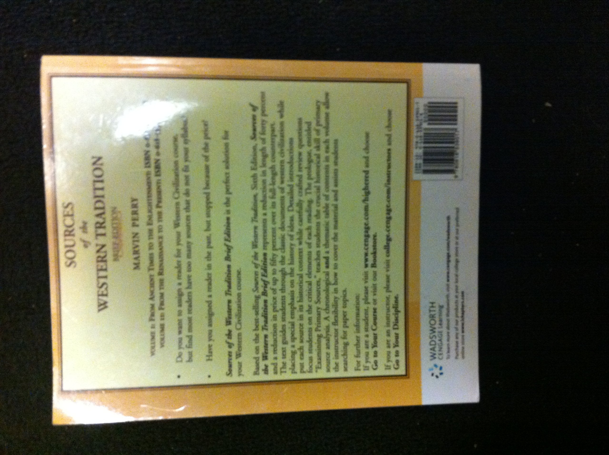 Sources Of The Western Tradition: Volume 1: From Ancient Times To The Enlightenment, Brief Edition,New