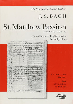 St. Matthew Passion Vocal Score (New Novello Choral Edition),Used