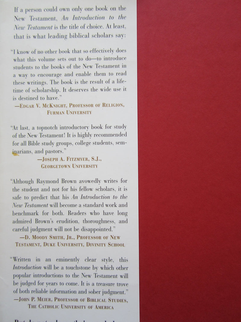 An Introduction to the New Testament (Anchor Bible Reference Library),New