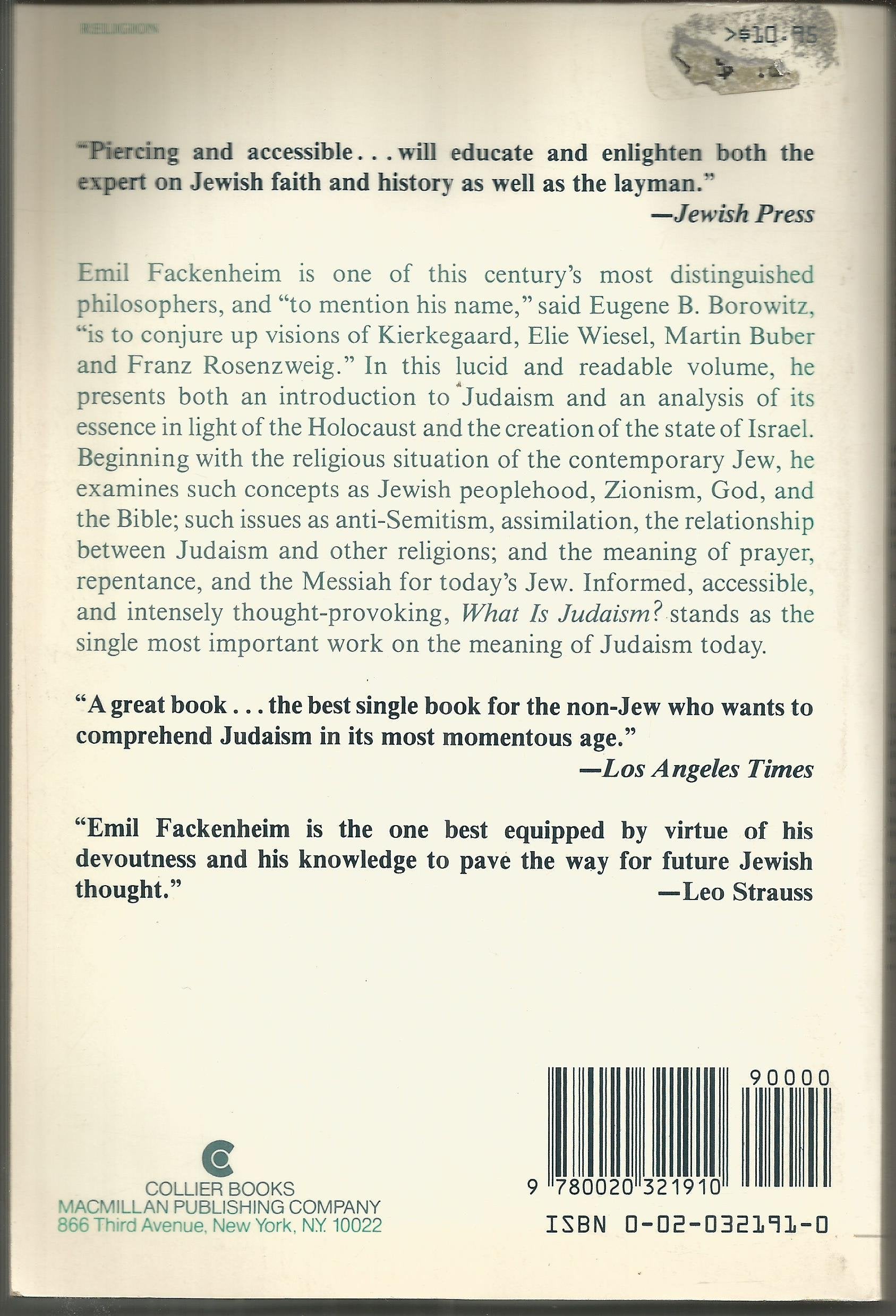 What Is Judaism?: An Interpretation for the Present Age,Used