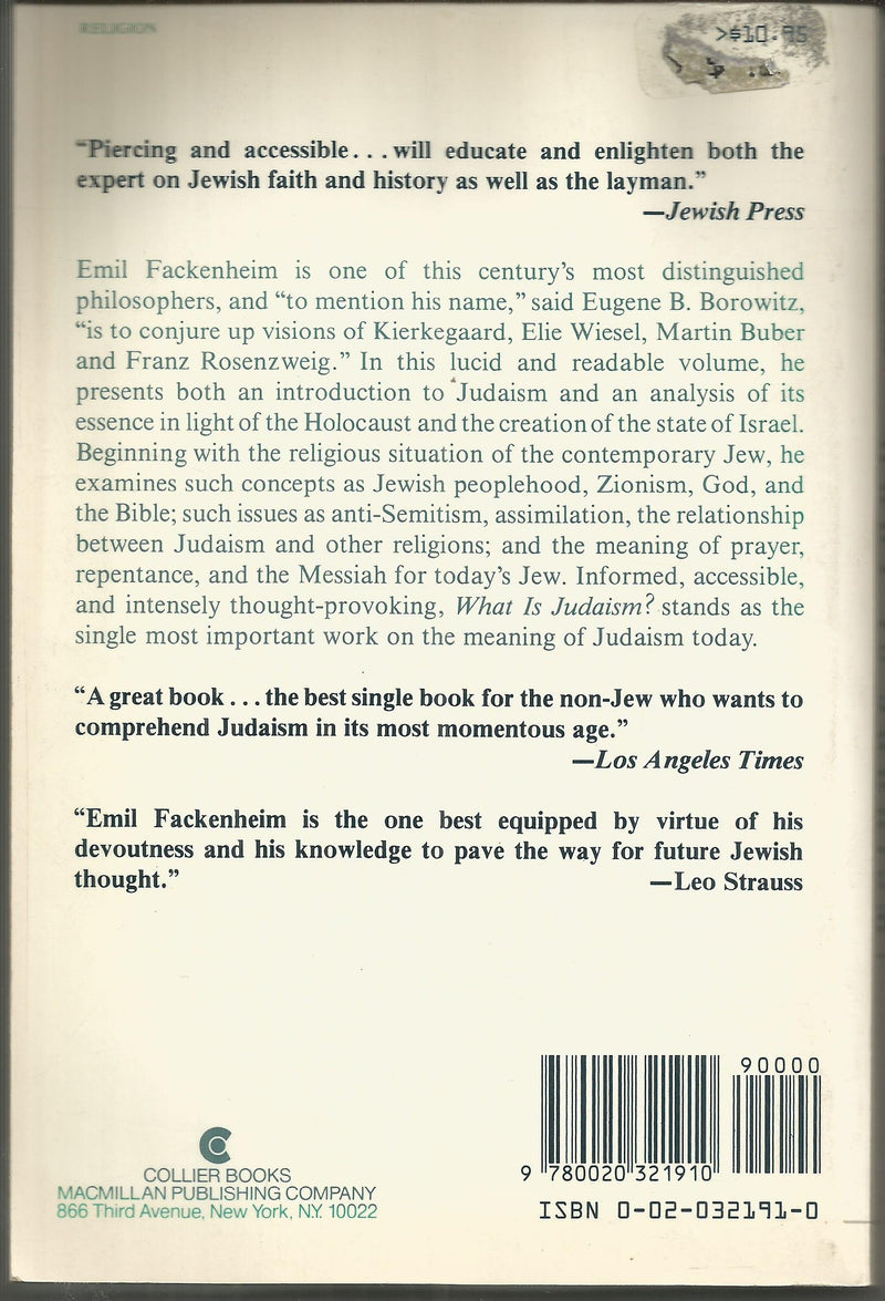 What Is Judaism?: An Interpretation for the Present Age,Used