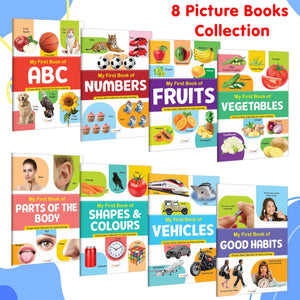 Lkg Class Picture Book : Books For Children, All In One Essential Book, Gift For Kids My First Picture Book Collection For Early Learning With 8 Topics, Gift For Birthday