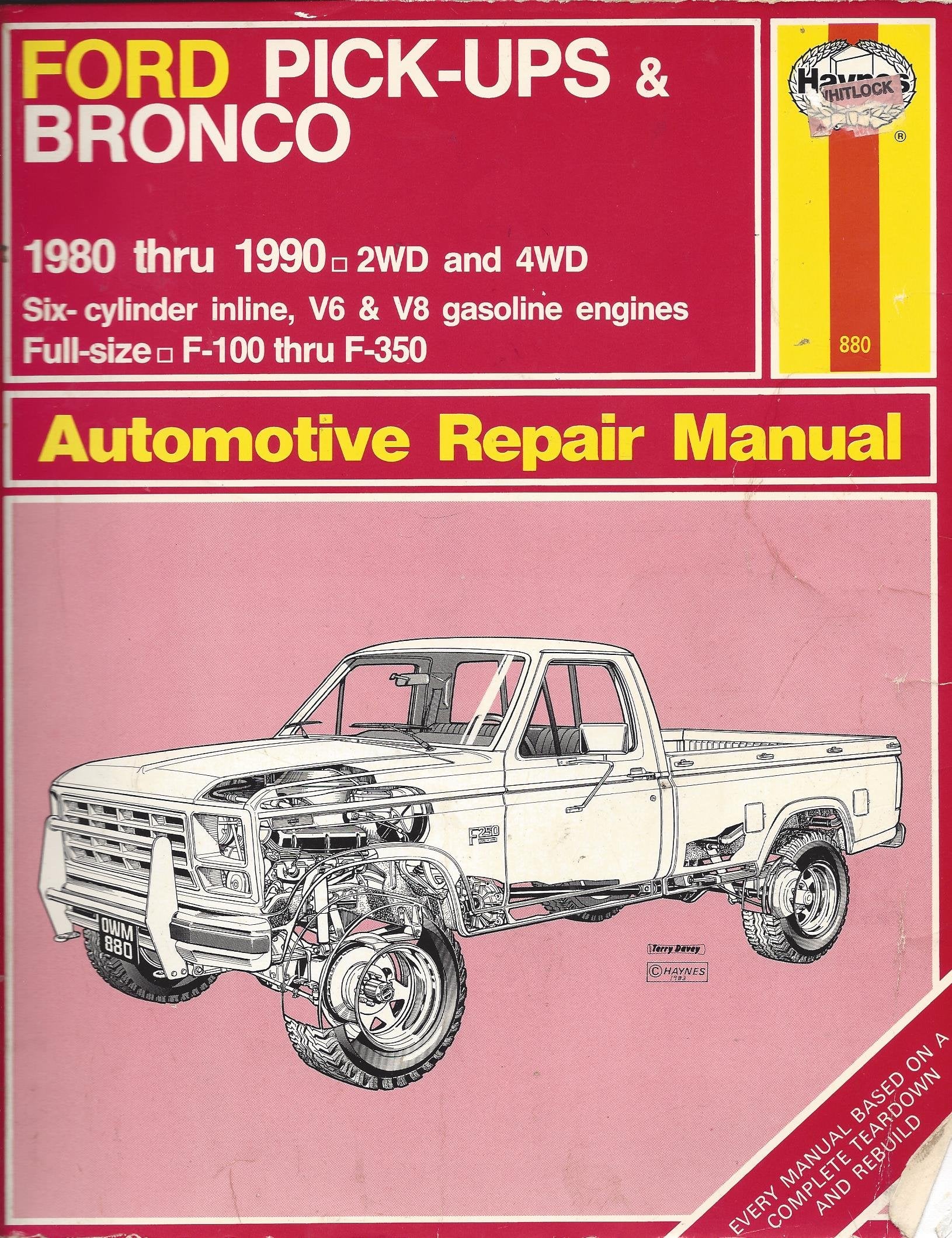 Ford PickUps and Bronco Automotive Repair Manual,Used