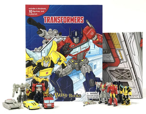 Transformers My Busy Books  Storybook, 10 Figurines, Playmat