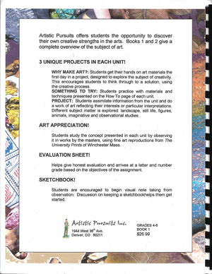 Artistic Pursuits Grades 46 Book 1 Elements of Art and Composition,Used