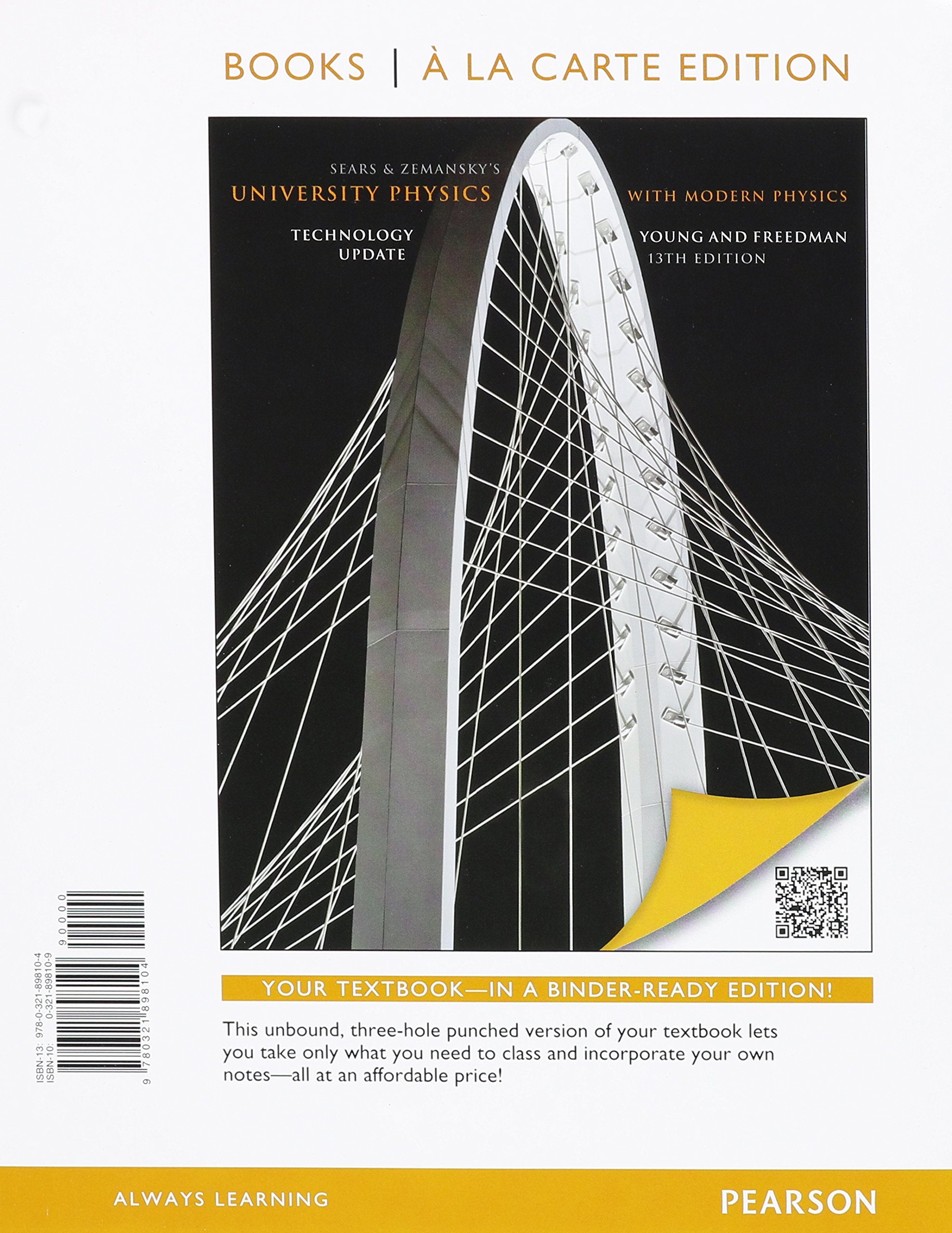 University Physics with Modern Physics Technology Update, Books a la Carte Edition (13th Edition),Used