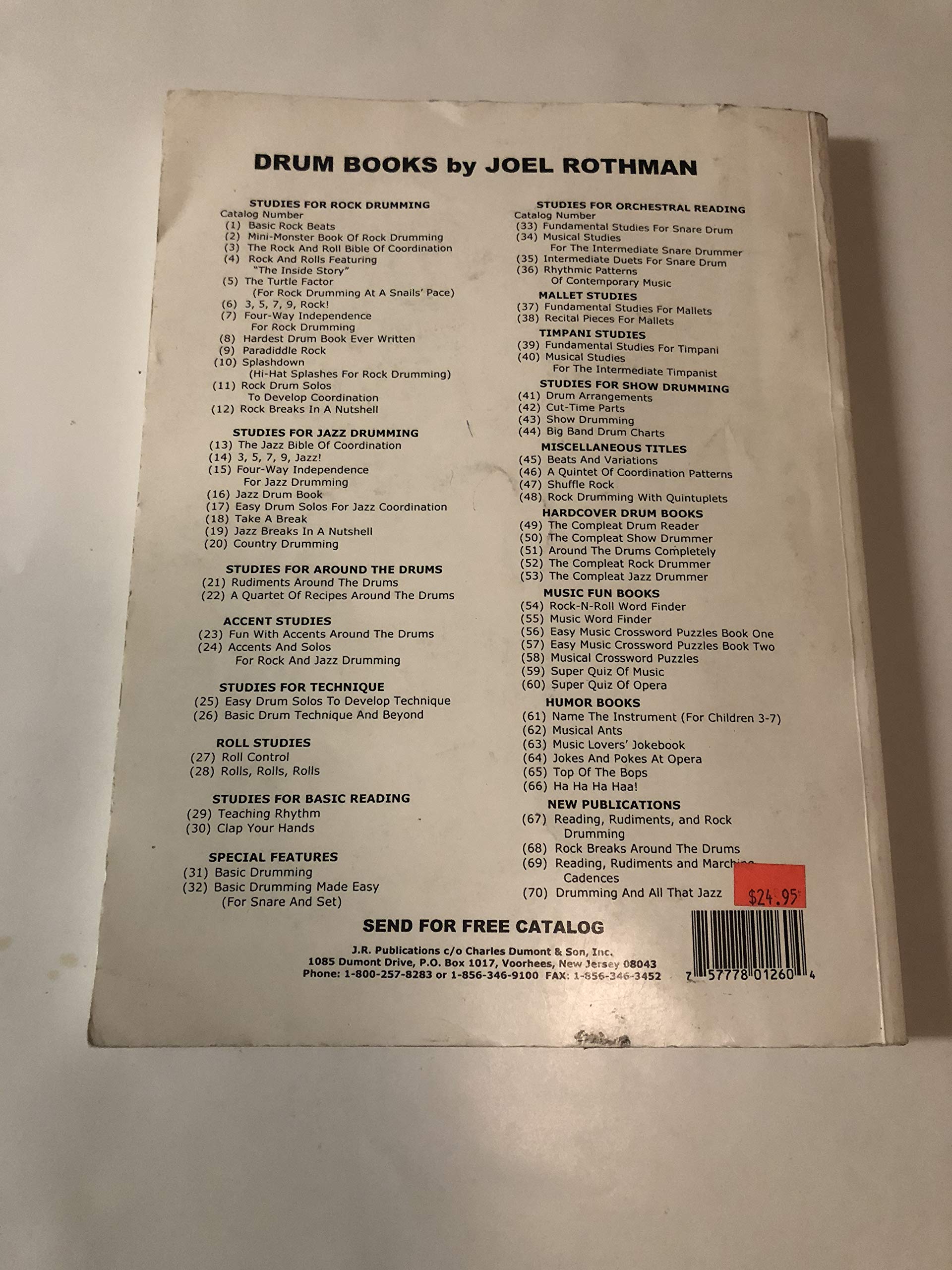 Joel Rothman's Basic Drumming, Revised and Expanded Edition,Used