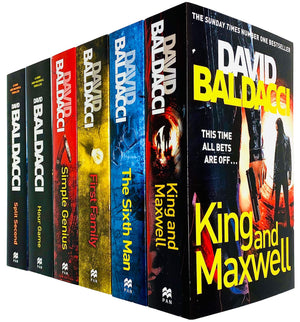 King And Maxwell Series Collection 6 Books Set By David Baldacci (Hour Game,Simple Genius,Split Second,King And Maxwell,The Sixt
