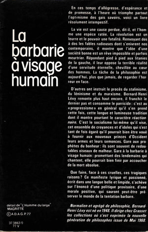 La barbarie  visage humain,Used