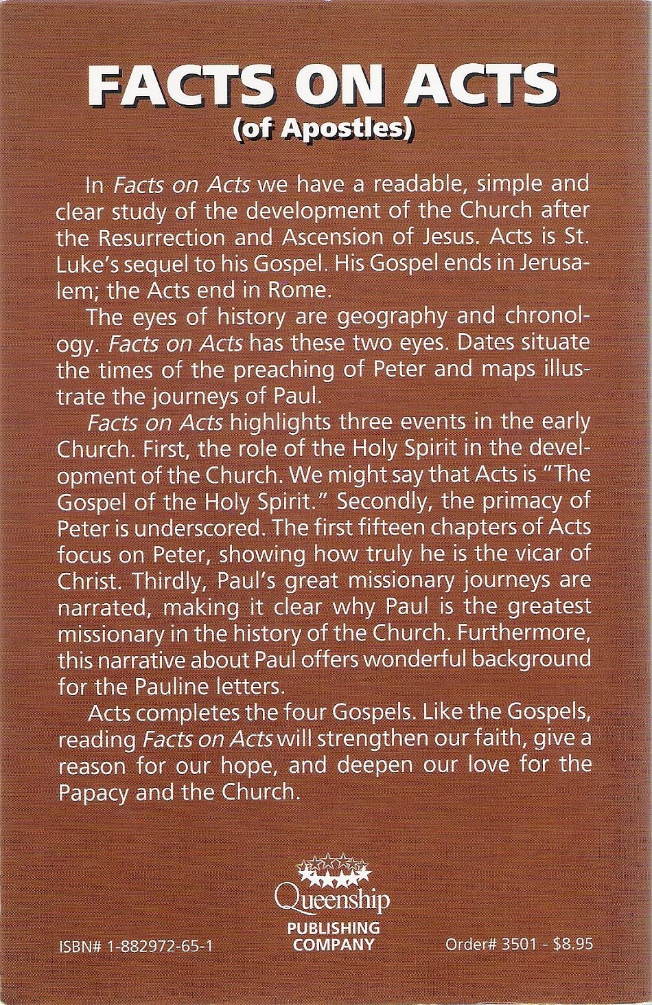 Facts on Acts of Apostles,Used