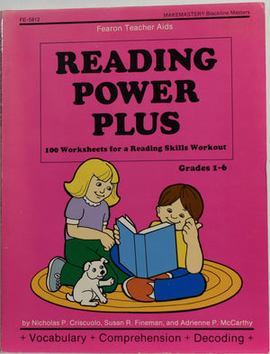 Reading Power Plus: 100 Worksheets For A Reading Skills Workout, Grades 16,Used
