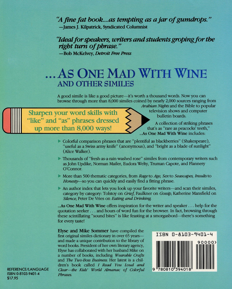 As One Mad With Wine And Other Similes,New