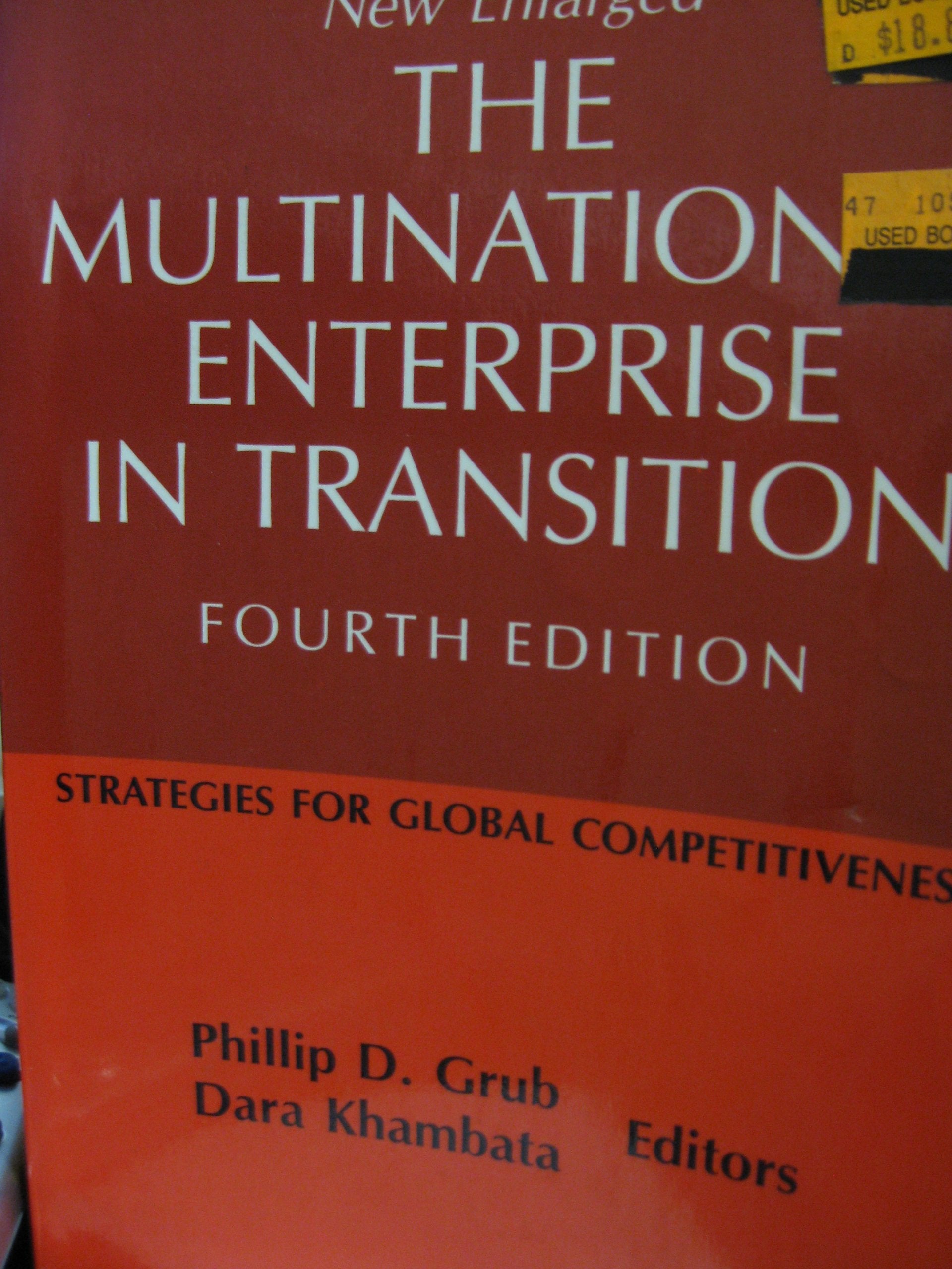 The Multinational Enterprise in Transition: Strategies for Global Competitiveness,Used
