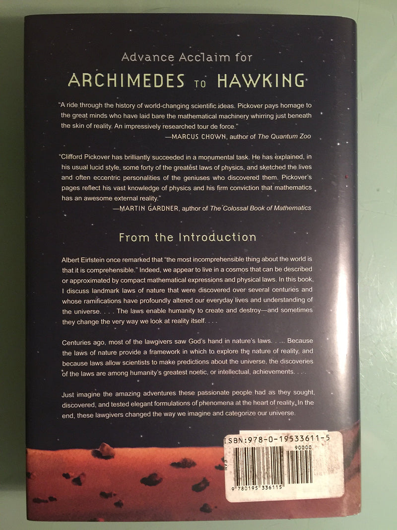 Archimedes to Hawking: Laws of Science and the Great Minds Behind Them,Used