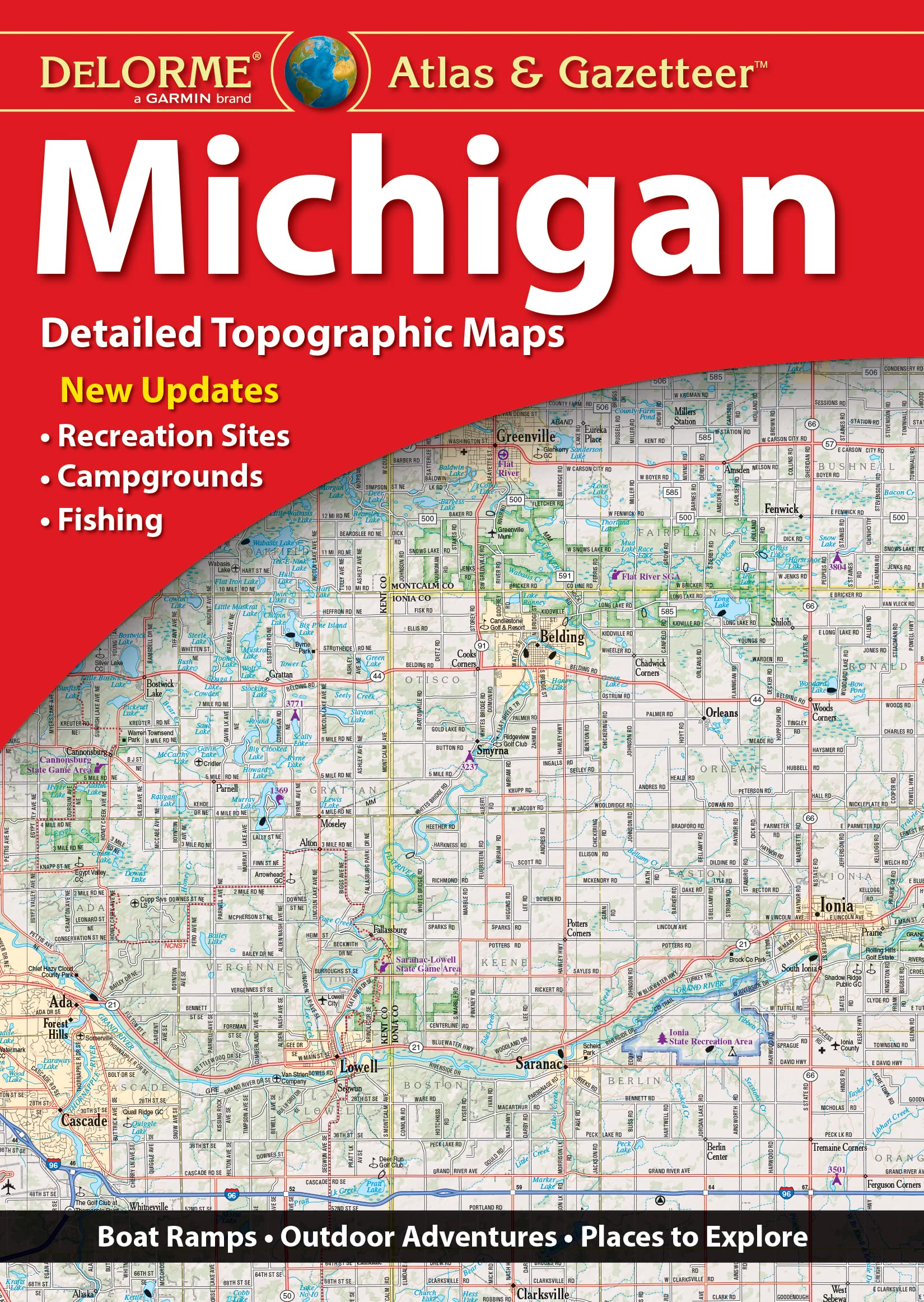 Delorme Atlas & Gazetteer Michigan (Delorme Michigan Atlas and Gazeteer),Used