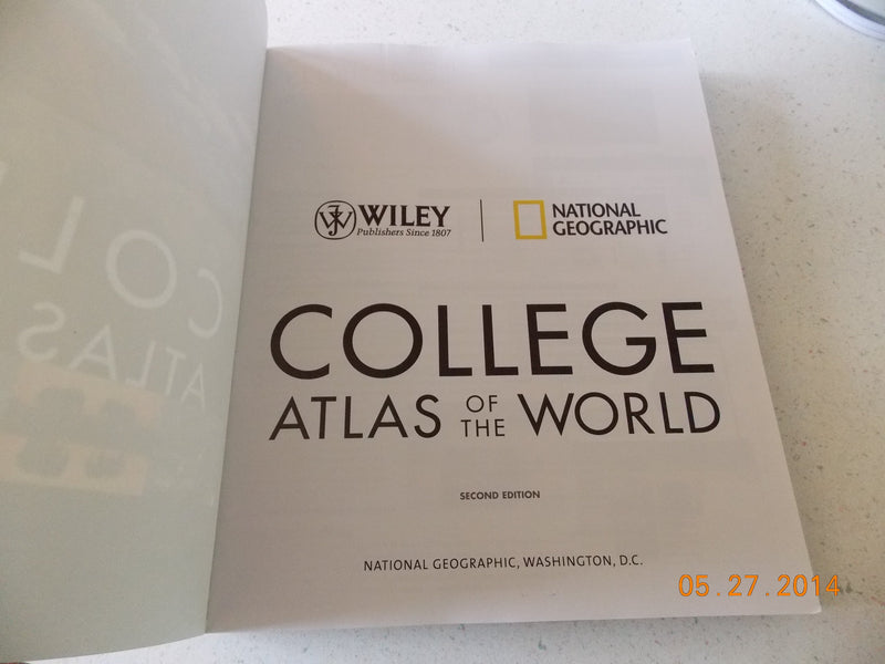 Wiley/National Geographic College Atlas Of The World,New