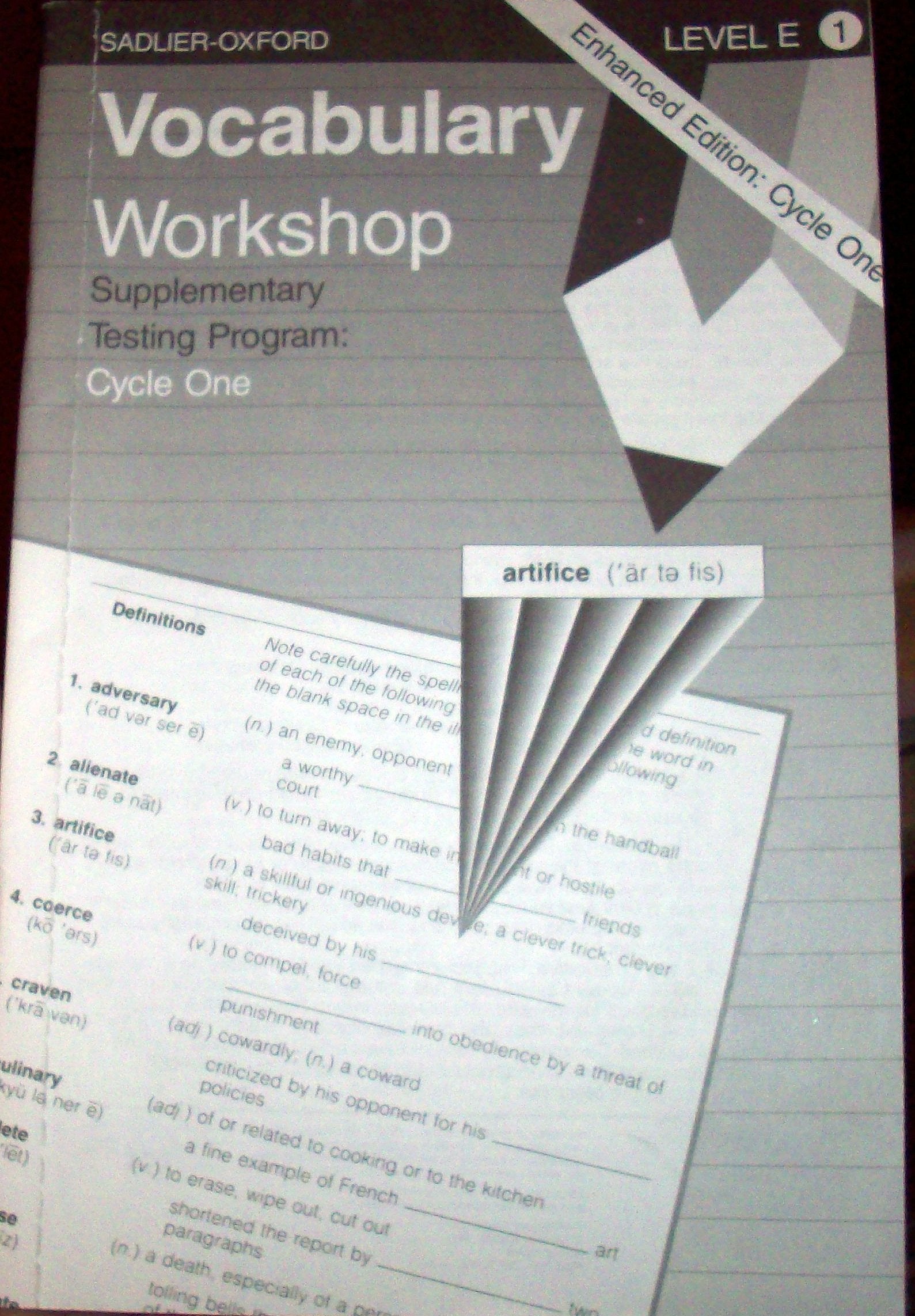 Vocabulary Workshop  Level E: Supplementary Testing Program  Cycle 1,Used