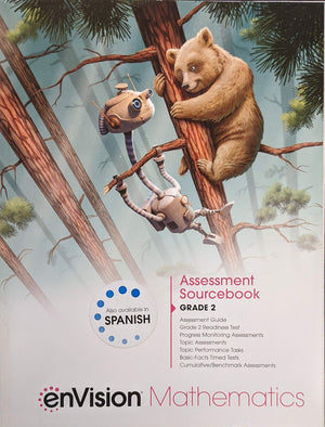 Envision Mathematics 2020 Assessment Sourcebook Grade 2, C. 2020, 9780134954035, 0134954033,New