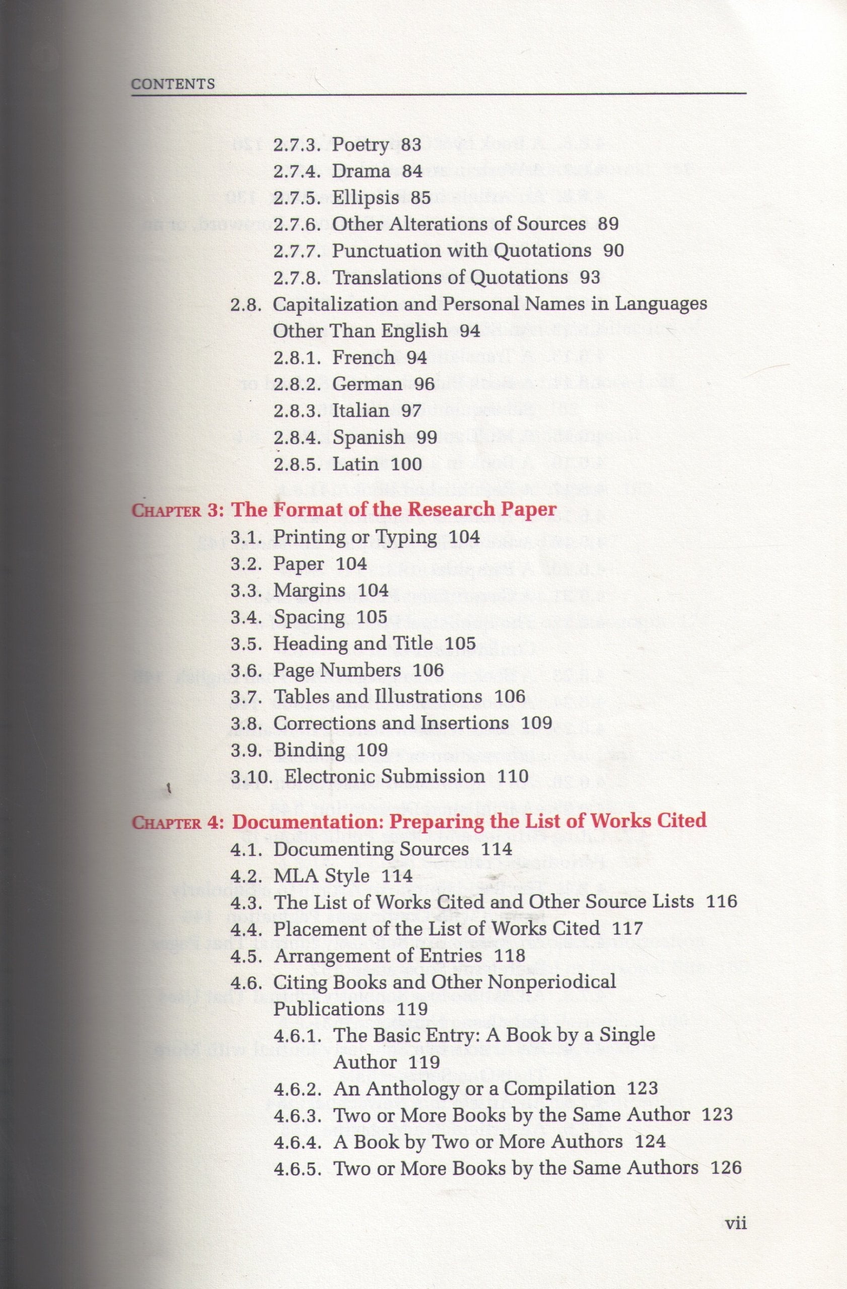 Mla Handbook for Writers of Research Papers,Used